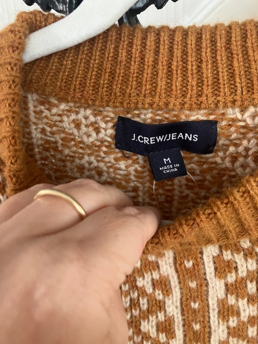 NWT J. Crew men’s wool crewneck winter fair isle sweater size M Medium - Picture 2 of 5
